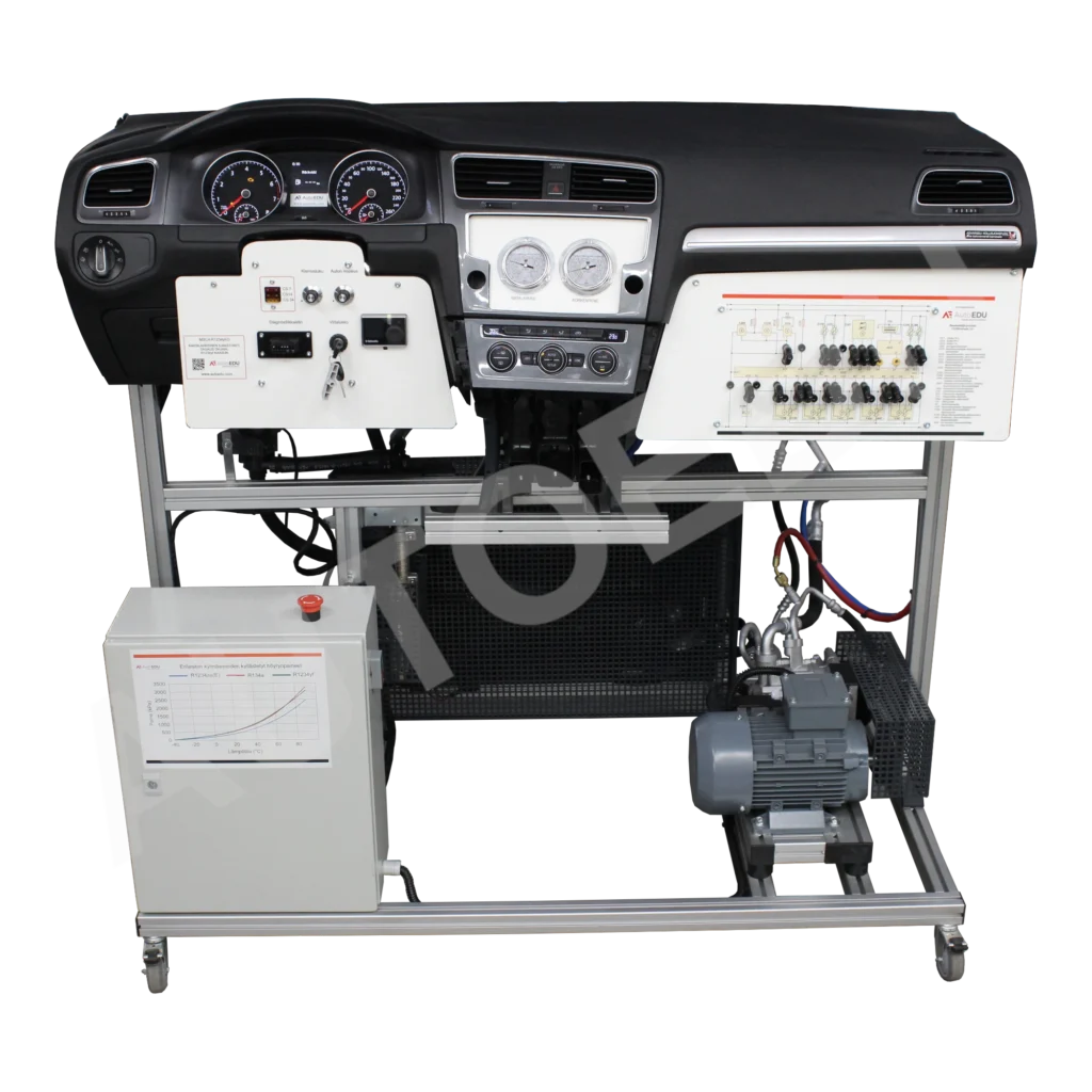 Dual-zone Air conditioning and climate control educational trainer MSC04-R1234YF-D AutoEDU automotive training equipment