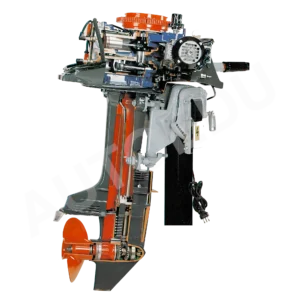 Marine outboard engine 2 strokes cutaway AE37900E