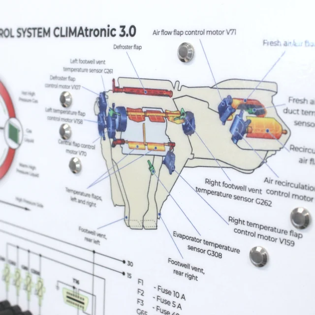 Air Conditioning And Climate Control Educational Trainer MSC05 AutoEDU automotive training equipment