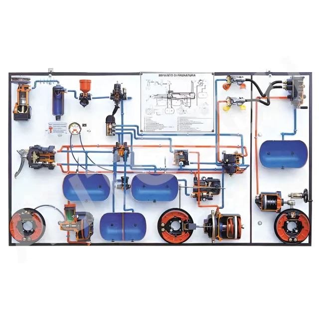 Motor/trailer Air Braking System With Double Spring Braking Unit Educational Trainer AE412170S